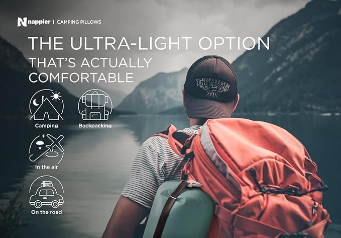 Small Shredded Memory Foam Pillow for Travel and Camping - Compressible Medium Firm Bed Pillow, Contoured Support, Breathable Cover, Machine Washable, Ideal Backpacking, Airplane and Car