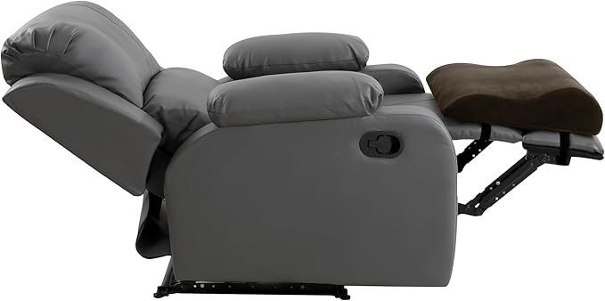 HOMBYS Extra Large Recliner Leg Pillow, Memory Foam Foot Rest Cushion Wave Shape Recliner Footrest Extender, Multi Purpose Back & Lumbar Support Pillow for Recliner, Bed, Sofa Couch, Coffee Color