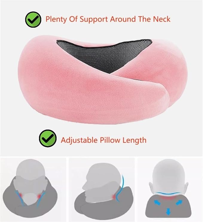 New Travel Pillow, Neck Pillow Airplane, Travel Pillows for Airplanes, Memory Foam Travel Pillow, Stowable U-Shaped Pillow…