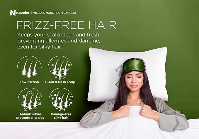 Cooling Pillow for hot Sleepers - Bed Pillows Queen Size Premium Set of 2 - Adjustable Shredded Memory Foam - Medium to Firm Pillows for Back, Stomach & Side Sleepers -Washable Cover