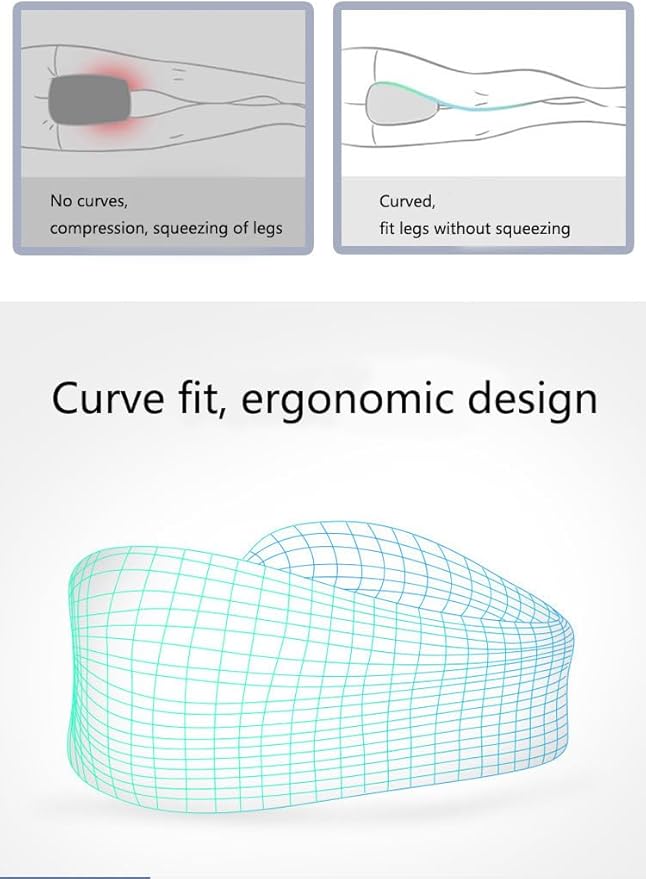 Leg & Knee Memory Foam Support Pillow for Side Sleepers,Soothing Relief for Sciatica Relieves Hip Back Pain,Removable and Washable (Navy Blue)