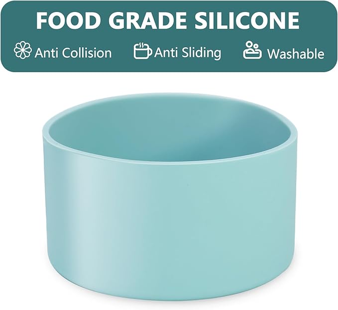 2 Pcs 3 Inch / 75mm Mint Green Water Bottle Boot, Silicone Tumbler Sleeve Water Bottle Bumper, Tumbler Accessories Water Bottle Bottom Protector for 20oz 30oz 40oz Tumbler Water Bottle