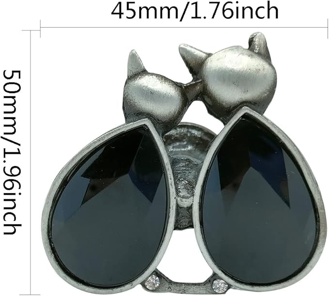 Cabinet Knobs Drawer Knobs,4 Pcs Cute Kittens Cats Cabinet Knobs Pulls Handles Cupboard Metal Single Hole Handle