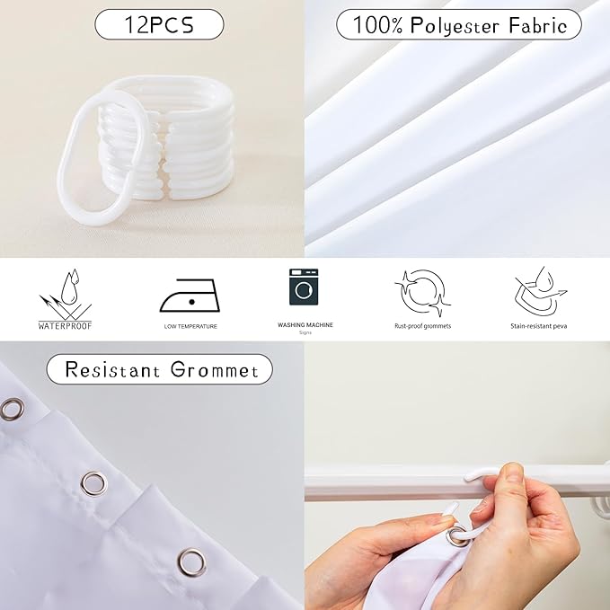 AILONEN Cute Dinosaur Shower Curtain for Kids 72" W*96" H Inch,Funny Dinosaur Animals Playing Water Shower Curtains,12 Pack Hooks Polyester Waterproof Fabric Decor for Bathroom Bathtub Panels