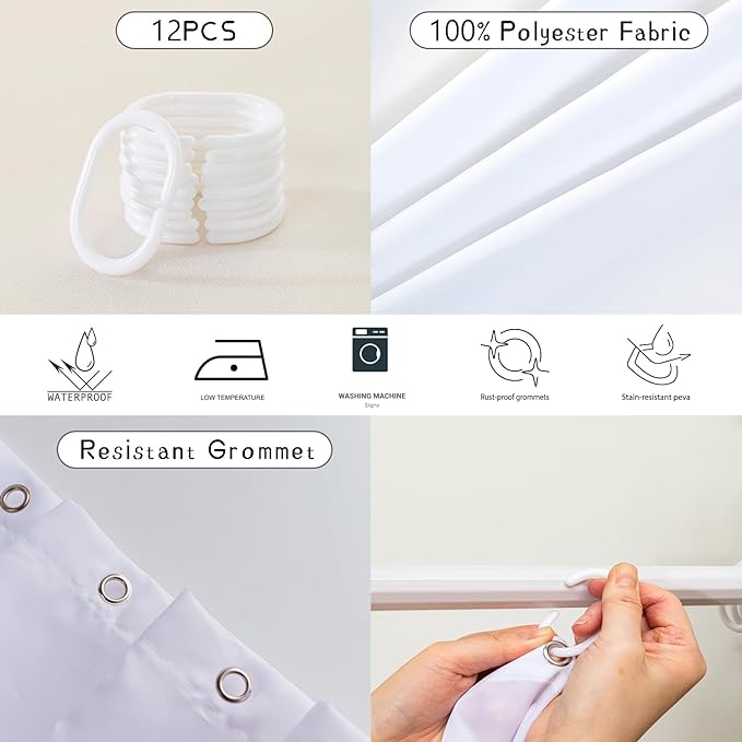 AILONEN Moth Shower Curtain,Sun and Moon Death Moth Bath Curtain for Bathroom Decor,Polyester Waterproof with 12 Plastic Hooks 48" W*72" H