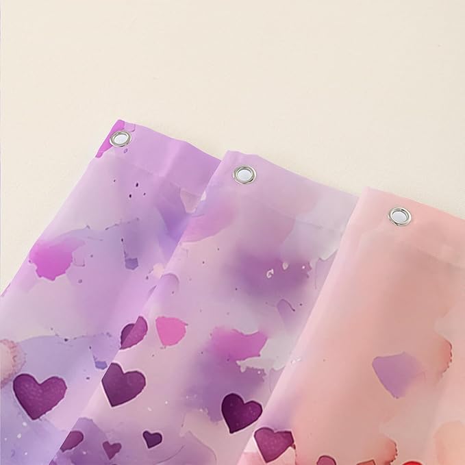 AILONEN Tree of Life Shower Curtain for Bathroom,Watercolor Hearts Tree Printed Waterproof Bath Curtain,Colorful Tree Leaves of Life Abstract Boho Shower Curtain 36" W x 72" H