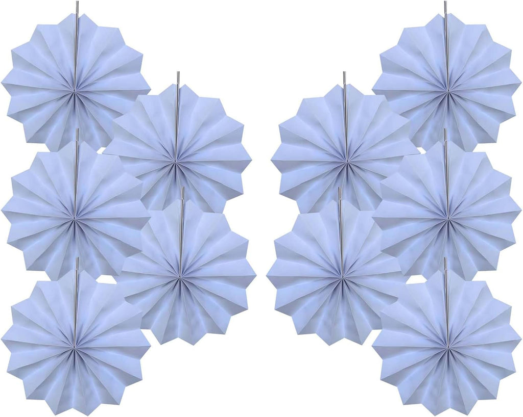 White Party Decorations,Wedding Decorations for Party Events Accessories,White Birthday Decor,Anniversary Decorations,Birthday Decorations for Men 8in Hanging Paper Fans 30 Color DIY Set(White)