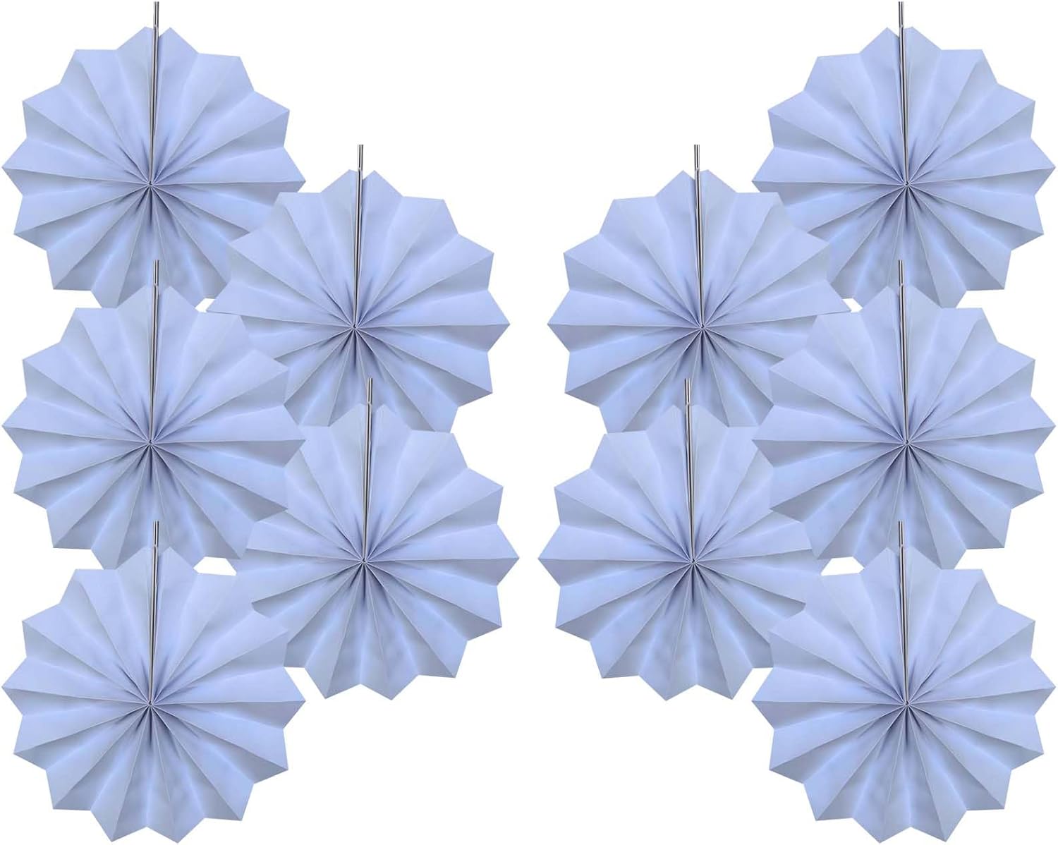 White Party Decorations,Wedding Decorations for Party Events Accessories,White Birthday Decor,Anniversary Decorations,Birthday Decorations for Men 8in Hanging Paper Fans 30 Color DIY Set(White)