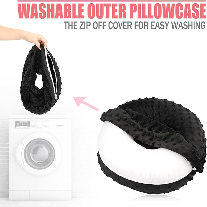 Easy to Clean Ear Hole Piercing Pillows for Ear Pain with Removable Pillowcase Cushion Head Neck Support Sleeping with Fresh Pierced Ear Earings