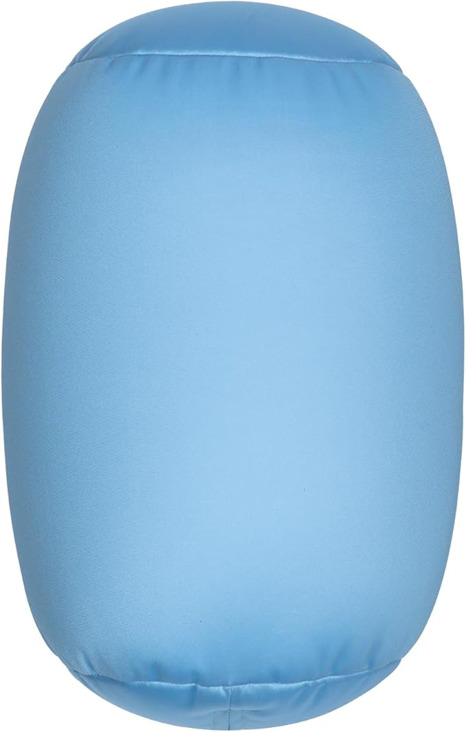 Microbead Body Pillow, Tube Microbead Bolster Bean Smooth Cool Pillow Neck Cervical Roll Pillow for Sleeping 7 x 12Inch Throw Travel Pillow(Maya Blue)