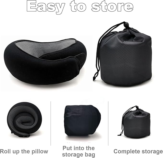 2024 Travel Neck Pillow, New Neck Pillow, 360° Travel Neck Pillows, Airplane Travel Neck Pillow, Memory Foam Travel Neck Pillow, Stowable U-Shaped Pillow