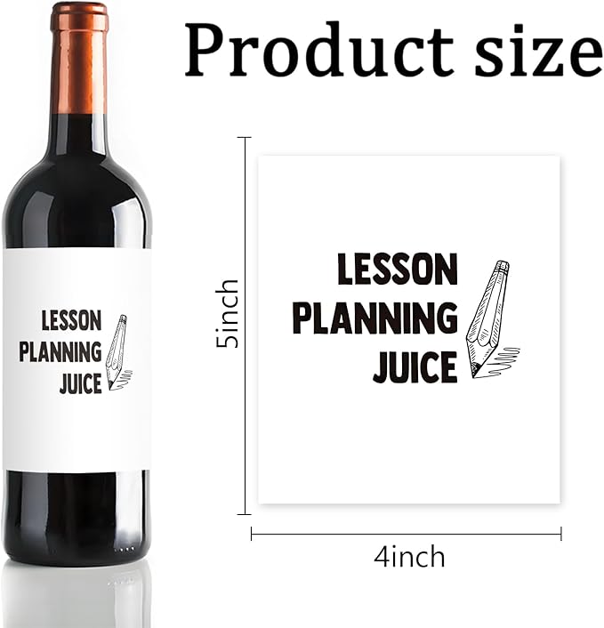 24Pcs Teacher Appreciation Gifts Thank You Gifts Wine Labels Teacher Wine Bottle Stickers End of Year Teacher Wine Labels for Bottles Gifts for Women Men