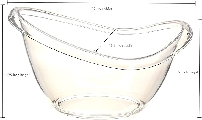 Prodyne Beverage Tub, Clear