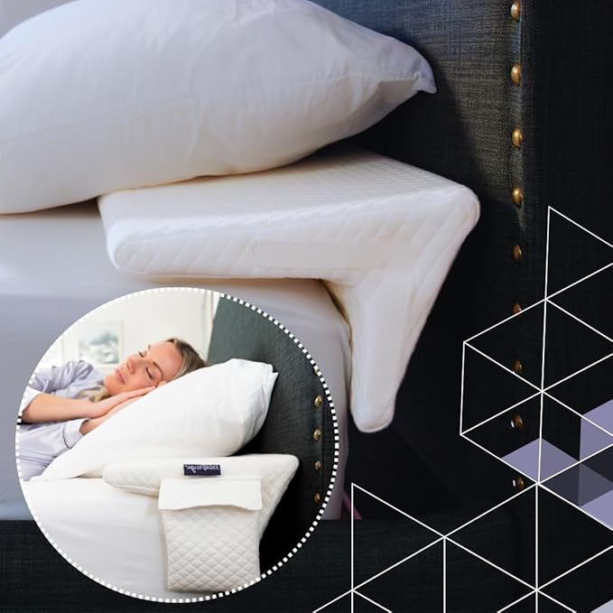 Bed Wedge Pillow for Headboard-Mattress Gap - DuoWedge Lux. (Grey, King 76") The Perfect Filler for Gaps up to 7"