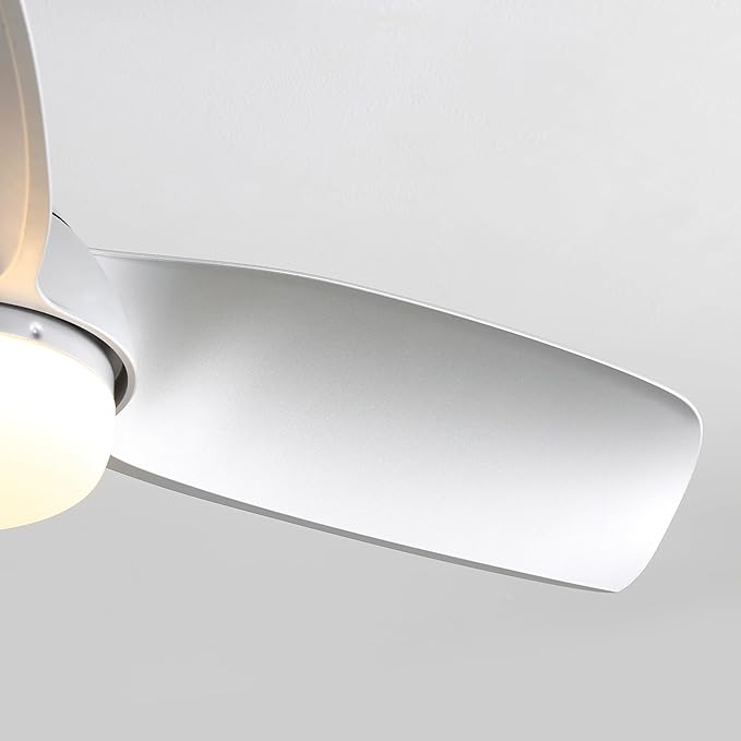 NicBex Ceiling Fan 42 Inch Indoor Modern Ceiling Fans with Lights and Remote Control Reversible Ceiling Fan with 3 ABS Blades and Double Finish for Living Room, Bedroom, Silver