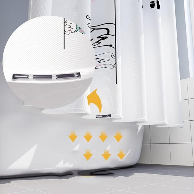 Potted Plants Shower Curtain for Bathroom Decor, Shower Curtain Liner 70.8" x 78.7" Waterproof Polyester Fabric Plant Shower Curtain Art Bath Curtain with 12 Hooks