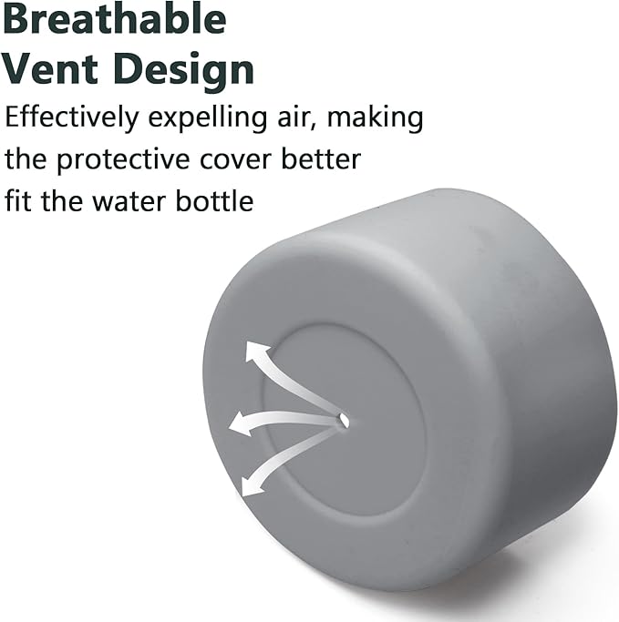 2 Pcs 3 Inch / 75mm Grey Water Bottle Boot, Silicone Tumbler Sleeve Water Bottle Bumper, Tumbler Accessories Water Bottle Bottom Protector for 20oz 30oz 40oz Tumbler Water Bottle