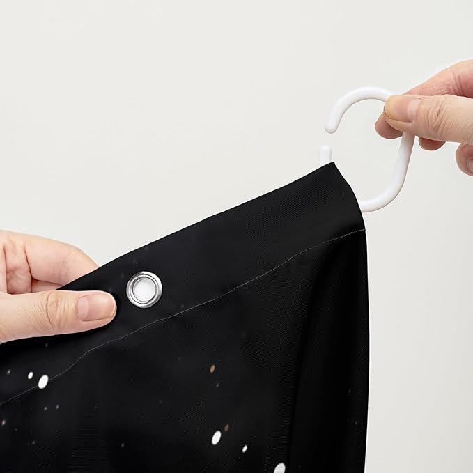 AILONEN Romantic Red Rose Flower Shower Curtain,Red and Black Floral Bath Curtain,Modern Flower Waterproof Curtain for Bathroom Decor, 72" W x 84" H