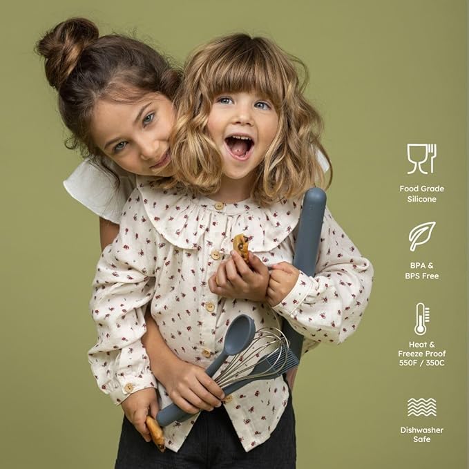 Premium baking utensils for kids: safe, simple & smart. 100% food grade silicone