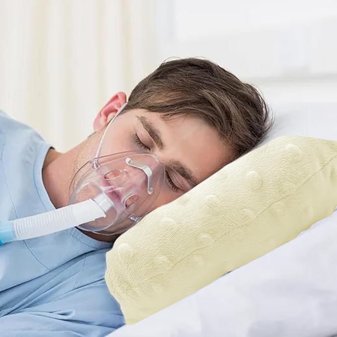 Piercing Pillow, Ear Hole Piercing Pillows, O-Shaped Side Sleeping Pillow, Ear Protector Pillow for Ear Pain, Piercing, CNH, Pain Relief Sleeping, Pressure Sore, Minky Dot(Beige Yellow)