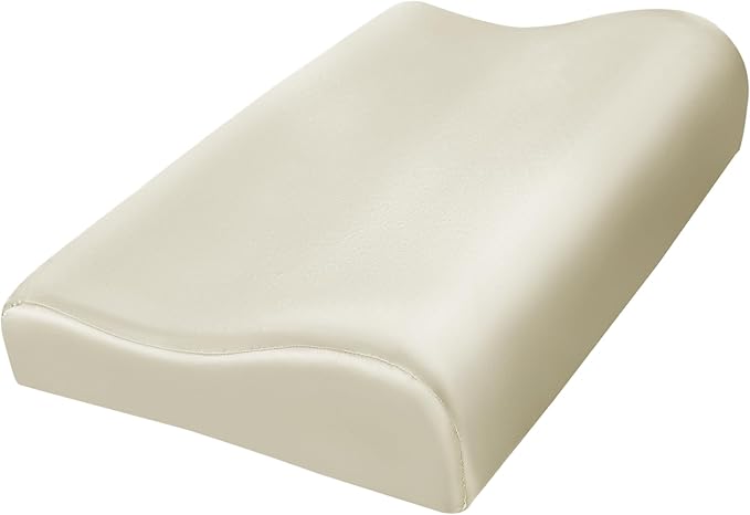HOMBYS Satin Pillow Case for Contoured Support Pillow (DO NOT Include Pillow) -Zippered Pillow Cover for Neck Pillow for Cervical 1 Pack-Silky, Smooth and Breathable, Queen Size