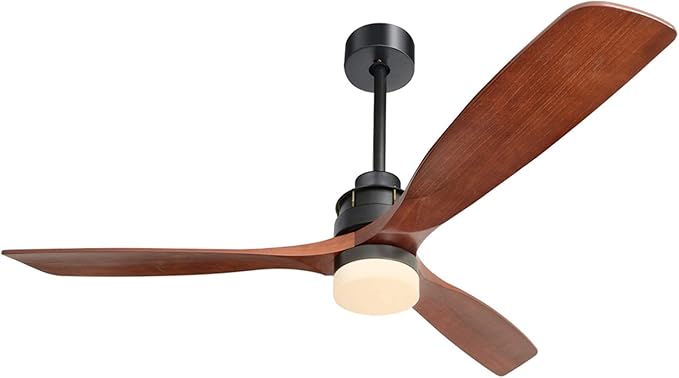 NicBex Ceiling Fan 60 Inch Ceiling Fans with Lights Ceiling Fan with 3 Blades and Remote Control Reversible DC Motor Ceiling Fan for Bedroom, Living Room, Brown