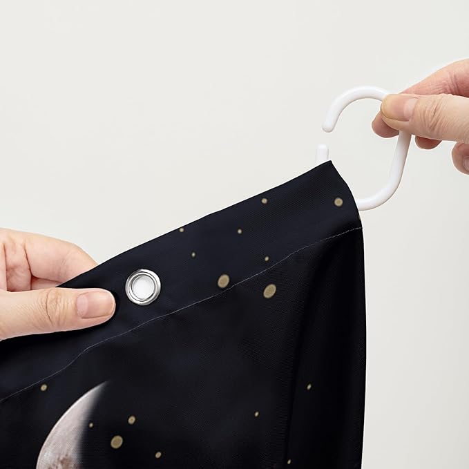 AILONEN Colorful Butterfly Shower Curtain,Magic Mushroom Waterproof Fabric Bath Curtain for Kids Girls,Boho Sun and Moon Skull Shower Curtain Set for Bathroom 60" W*72" H