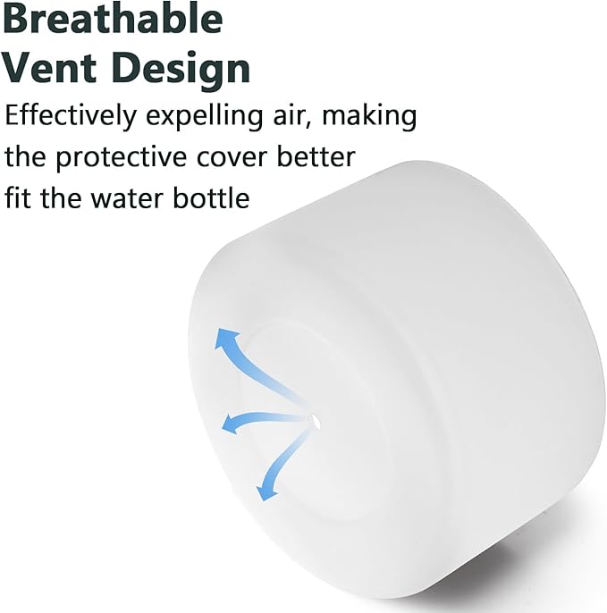 2 Pcs 3 Inch / 75mm Clear Water Bottle Boot, Silicone Tumbler Sleeve Water Bottle Bumper, Tumbler Accessories Water Bottle Bottom Protector for 20oz 30oz 40oz Tumbler Water Bottle