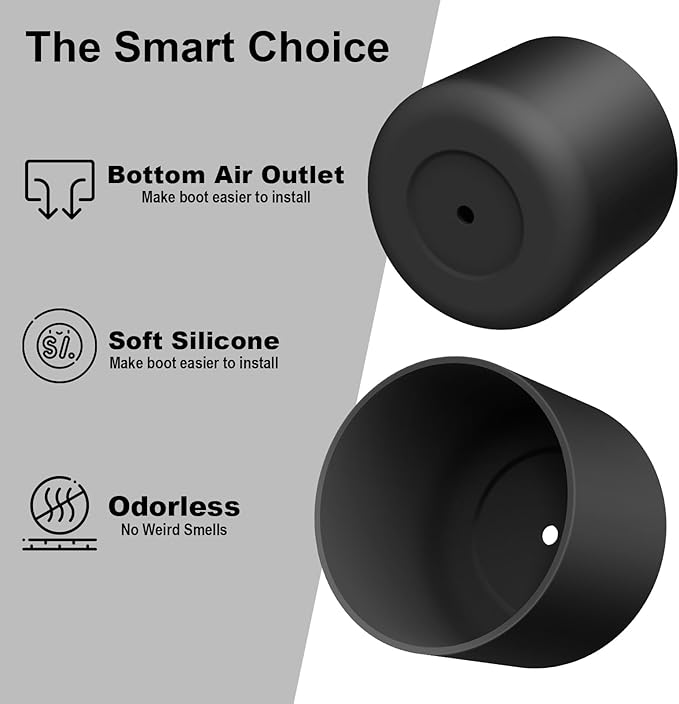 2PCS Silicone Water Bottle Boot for Owala 24oz 32oz 40oz, Anti-Slip Protective Sleeve Bottom Bumper Protector for FreeSip, Twist, and Flip Stainless Steel Water Bottles