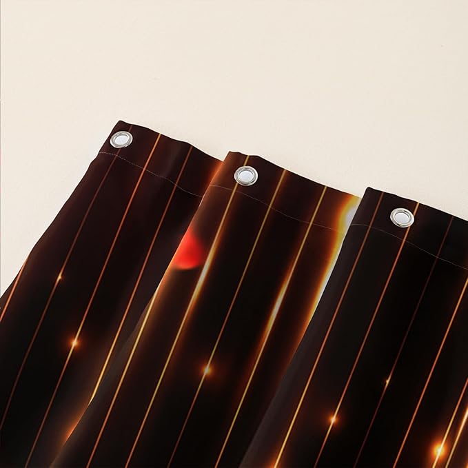 AILONEN Red Rose Flower Shower Curtain,Red and Black Shower Curtain,Romantic Flower Couple Lover Bath Curtain,Rose Themed Bathroom Decor,Waterproof 72" W x 84" H