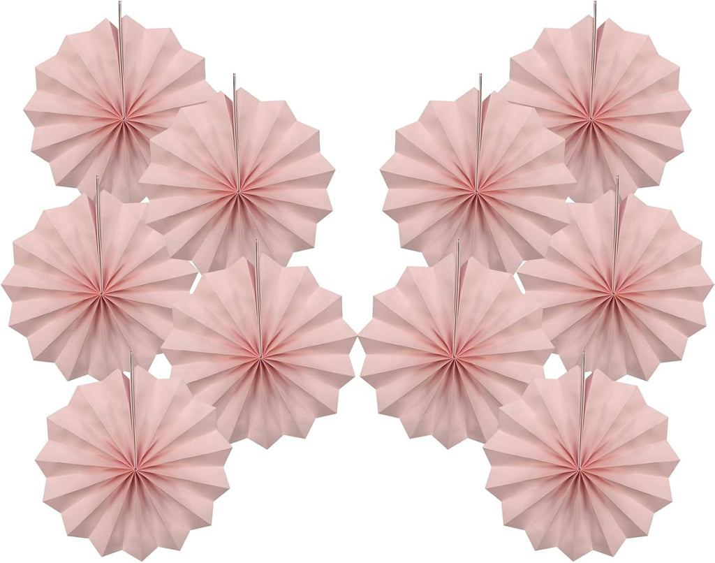 Pink Birthday Decorations,DIY Pink Paper Fans Hanging Decoration ,Party Supplies Party Fans 8in, Pink Christmas,Wedding Graduation Events Accessories 30 Color DIY Set (Baby Pink)