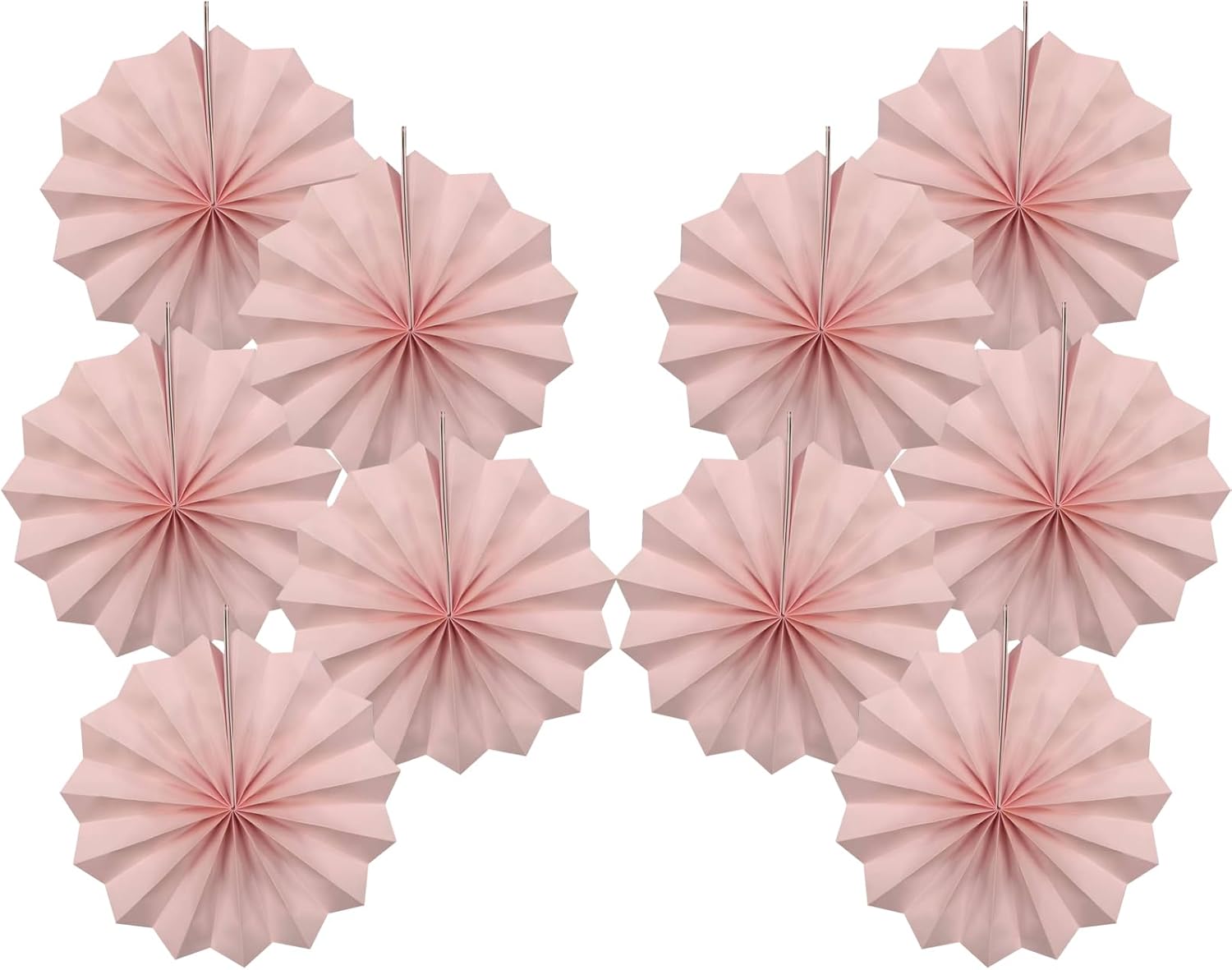 Pink Birthday Decorations,DIY Pink Paper Fans Hanging Decoration ,Party Supplies Party Fans 8in, Pink Christmas,Wedding Graduation Events Accessories 30 Color DIY Set (Baby Pink)