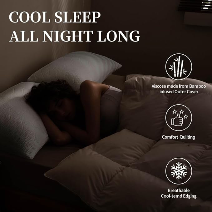 Memory Foam Pillows for Sleeping,Pillows King Size Set of 2 Adjustable Loft Bed Firm or Soft Pillows for Side, Back, Stomach, Hot Sleepers