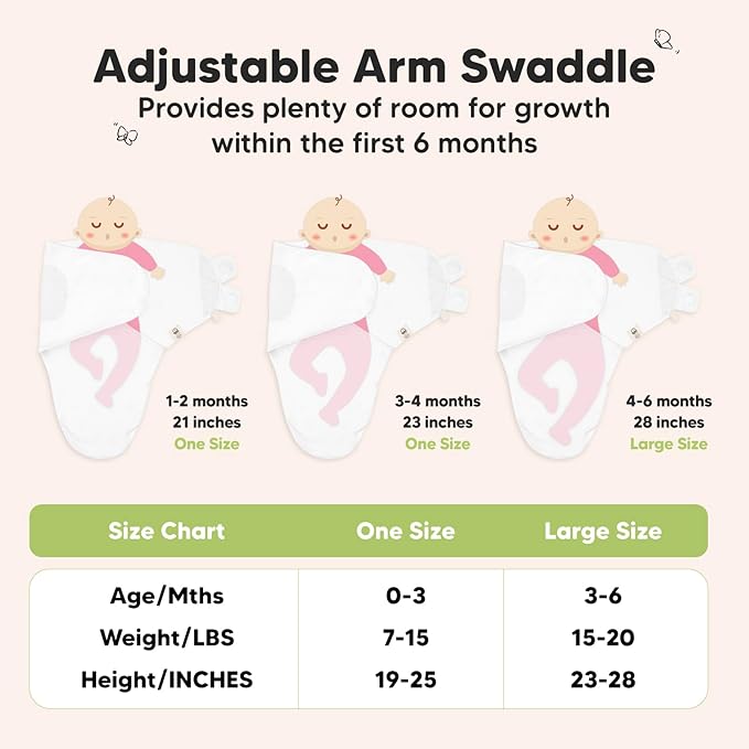 3-Pack Organic Baby Swaddle Sleep Sacks - Newborn Swaddle Sack, Ergonomic Baby Swaddles 0-6 Months, Swaddles for Newborns, Baby Sleep Sack, Baby Swaddle Blanket Wrap,Baby Essentials (Cloud Large)
