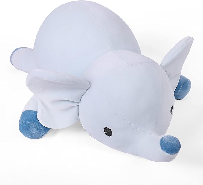 24" 4.2lbs Elephant Weighted Stuffed Animals,Cute Cuddle Plushie toy Weighted Elephant Plush Throw Pillow for Children Kids Adults(Elephant)