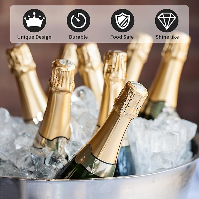 2 Pcs Galvanized Tub 3.5 Gallon Metal Beverage Ice Buckets for Parties Wine Drink Beer Champagne Vintage Tin Large Buckets for Cocktail Mimosa Bar Supplies