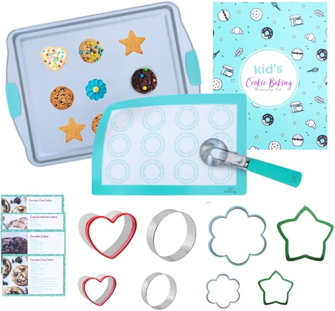 Tovla Jr. Cookie Baking and Cooking Gift Set for Kids - Cooking Supplies for The Junior Chef - Kids' Baking Set for Girls & Boys - Real Accessories & Utensils for The Curious Child