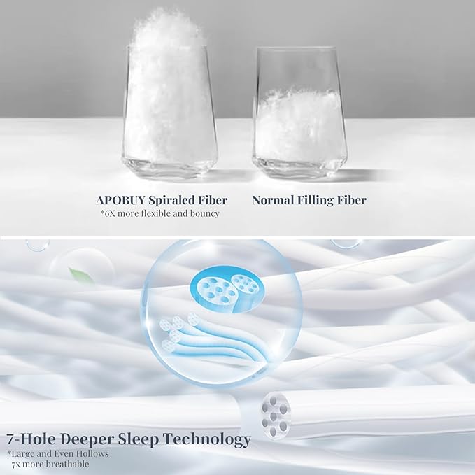 100% Breathable Cotton Cover Cooling Bedding Bed Pillows for Sleeping - Queen Size Set of 2, Hotel-Quality Soft Supportive Fluffy Pillows 2 Pack Full size20*28