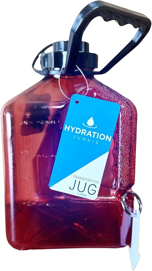 3 LITER BIG WATER BOTTLE WITH HANDLE | TRANSPORTER JUG (POWER RED)