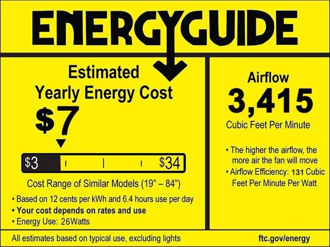 Bigzone 52" Modern Ceiling Fans Without Lights, Energy Saving DC Motor, 3 Solid Wood Blade, Ceiling Fan With Remote Control,Reversible Blades