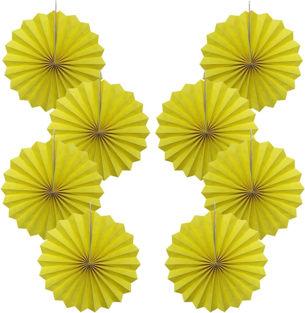 Yellow Party Decorations,Paper Decorations for Party,Lemon Decorations Party Paper Fans Bulk 12in,Anniversary Decorations for Part 30 Color DIY Set （Lemon Yellow）
