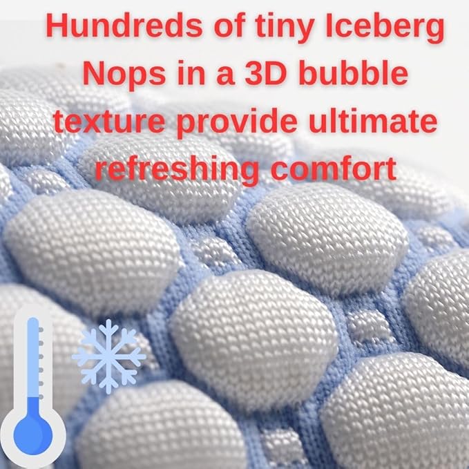 Refreshing Pillow for Hot Sleepers, 3D Knitted & Breathable, with Inside Pillow, 15"x23", Oekotex Class 1, Washable with Hidden Zipper, Innovative Cooling Yarn, No Gels Used (Grey)