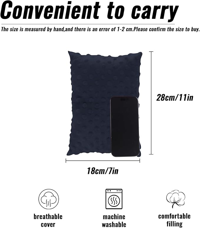 Small Pillow for Travel-Mini Travel Neck Pillows 11''*7''-Small Decorative Pillow-Tiny Pillows for Neck, Travel, Dogs, Cats