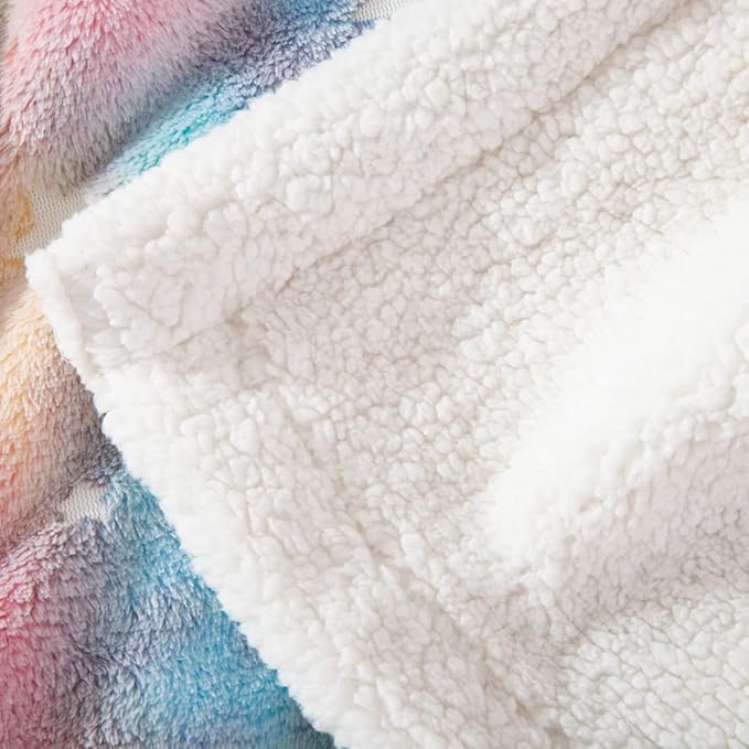 COSUSKET Glow in The Dark Blanket for Kids, Unicorn Luminous Birthday Super Soft Fuzzy Plush Sherpa Furry Fleece Multicolor Throw Blanket 50"x60" Boys Girls Gifts