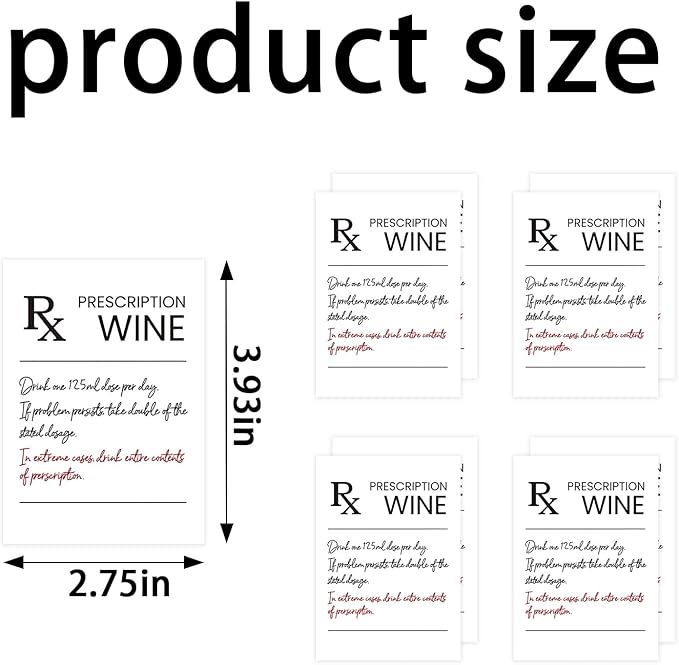 24Pcs Pharmacist RX Mini Wine Labels, Humor Pharmacist Retirement Appreciation Birthday Graduation Gifts for Women Men, Funny Pharmacy Technician Gift Mini Wine Bottle Stickers Labels
