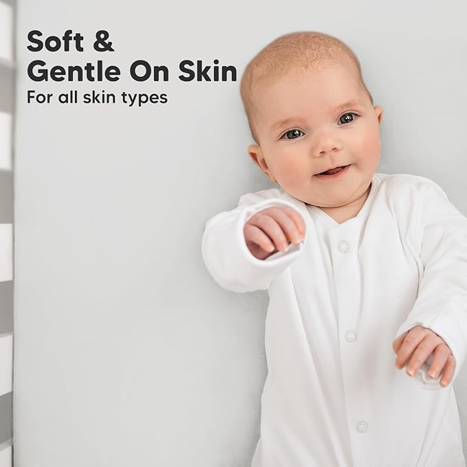 2-Pack Organic Crib Sheets for Boys, Girls - Jersey Fitted Crib Sheet, Baby Crib Sheets Neutral, Crib Mattress Sheet, Cotton Crib Sheets, Breathable Crib Sheet, Baby Mattress Sheets(French Gray)