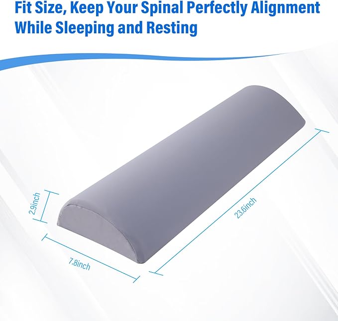 Lumbar Support Pillow for Bed, Memory Foam Back Pillow for Sleeping, Back Support Pillow for Lower Back Pain Relief, Lower Back Pillow for Sleeping, Lumbar Pillow for for Side, Back, Stomach Sleepers