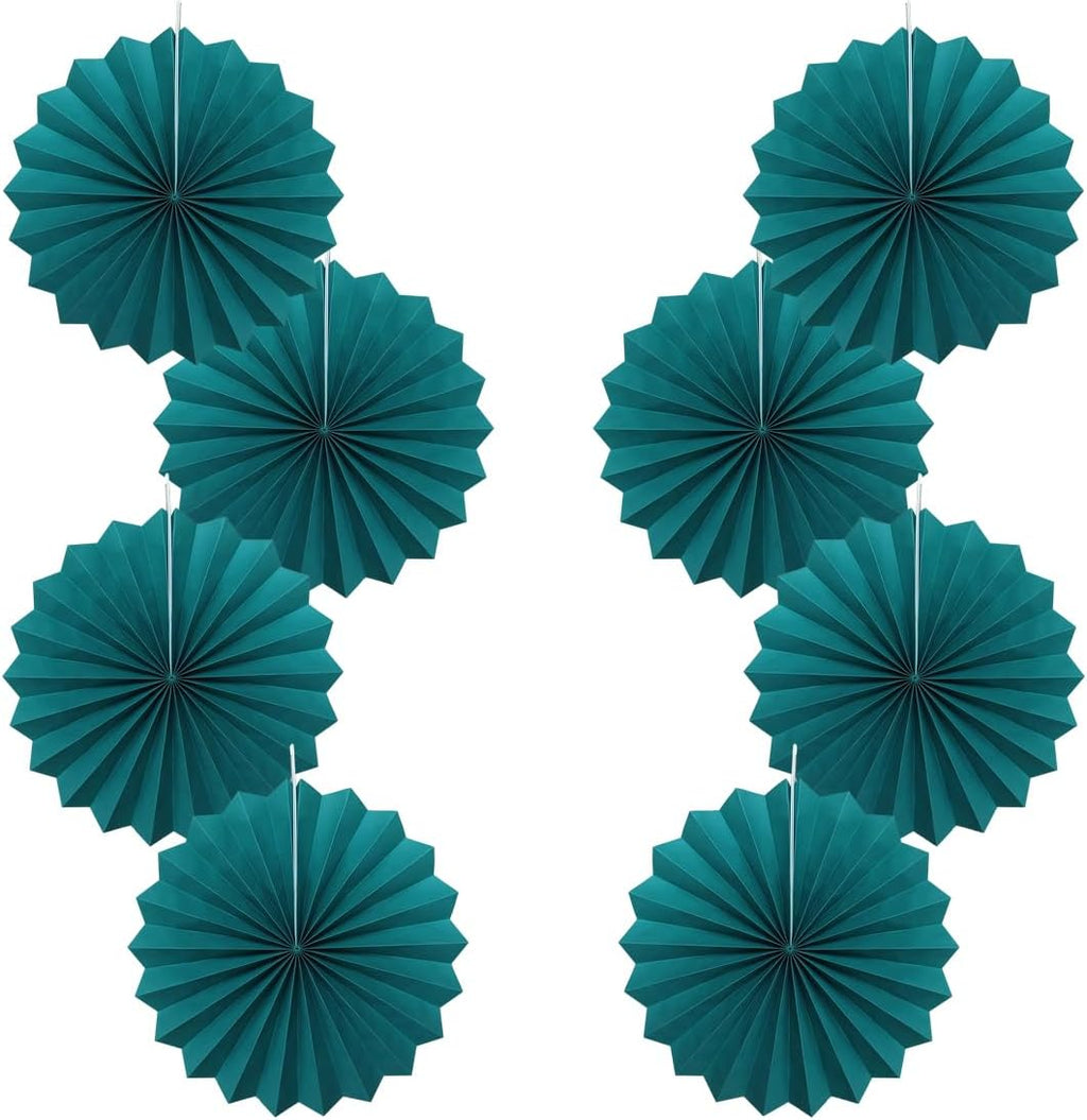 Green Birthday Decorations,DIY Green Paper Fans Hanging Decoration ,Party Supplies Party Fans 12in, Cactus Party Decorations,Wedding Graduation Events Accessories 30 Color DIY Set (Blackish Green)