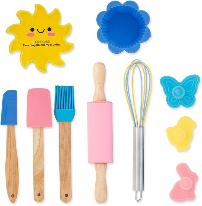Handstand Kids 19-Piece Garden Party Baking Set with Recipes for Kids