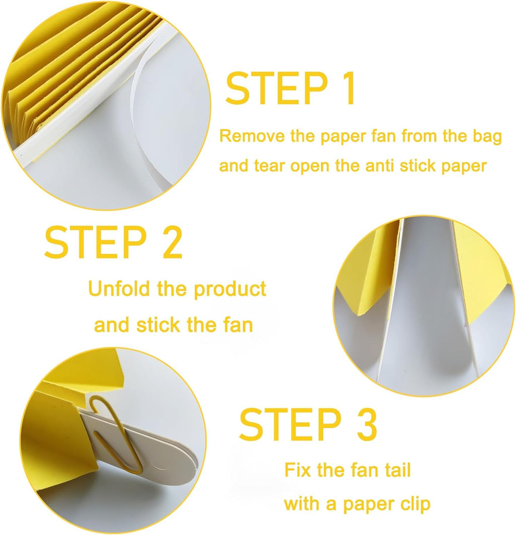 Yellow Party Decorations,Paper Decorations for Party,Lemon Decorations Party Paper Fans Bulk 16in,Anniversary Decorations for Party 30 Color DIY Set （Lemon Yellow）
